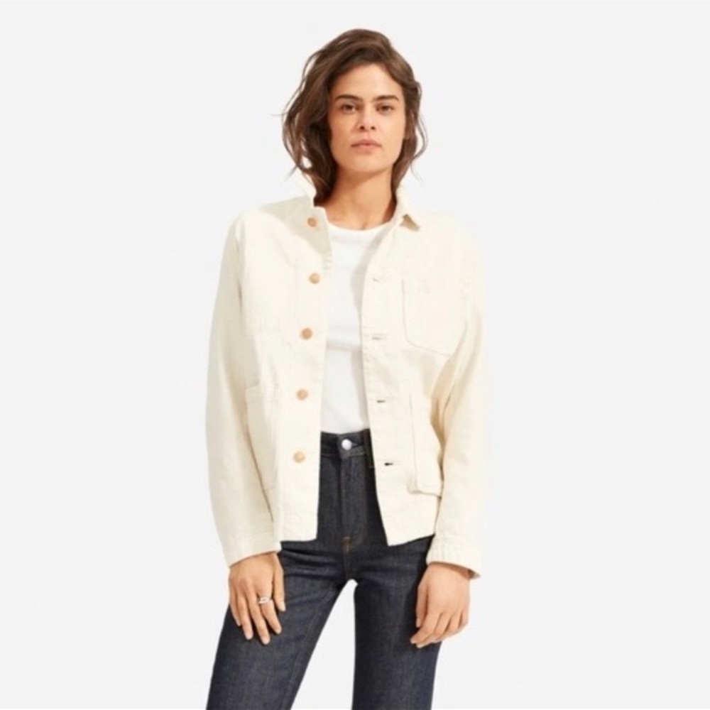 Everlane white chore jacket